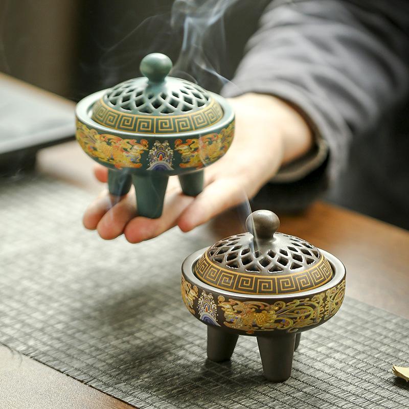 Decor Vintage Copper  Incense Burner Zen Decor Gift Vintage Iron Aromatherapy Holder Sandalwood & Cedar Burner