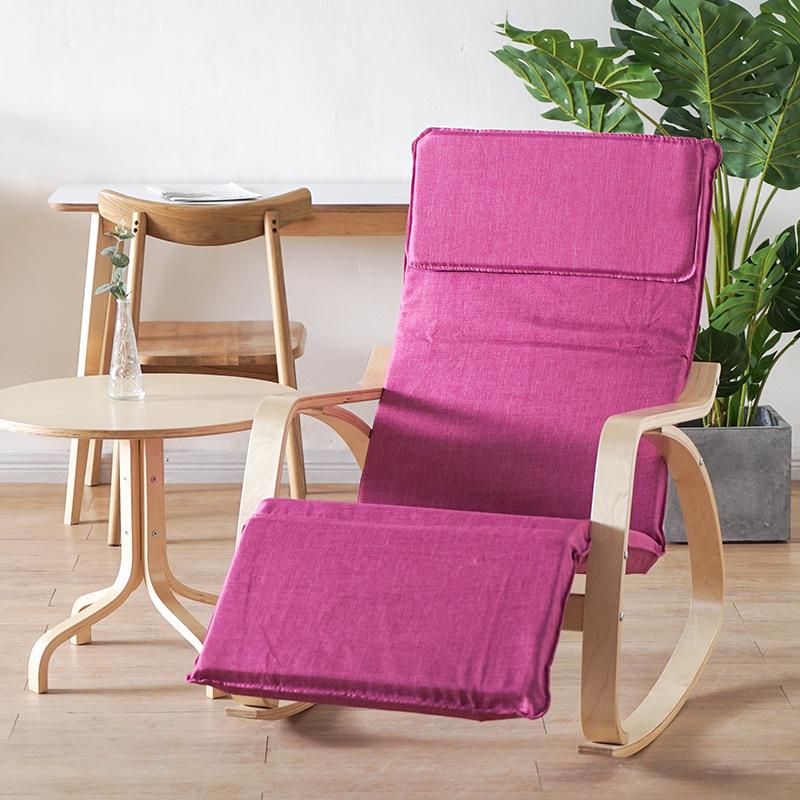 Nordic Korean Style Rocking Recliner: Folding Leisure Nap & Reading Chair Combo.