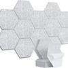 12Pcs Hexagon Soundproof Wall Panel Self-Adhesive Sound Absorbing High Density Thick Acoustic Foam Panel Home Studio Noise Reduction Wall Panel