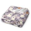Halloween Wildflower Ghosts Pattern Blanket Cover Flannel Warm Throw Blankets for Car Sofa Couch Bedroom Quilt