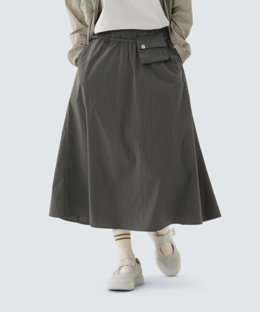 SNOWPEAK APPAREL Root Flare Long Skirt (S26Mwrsk61) Rustic Khaki