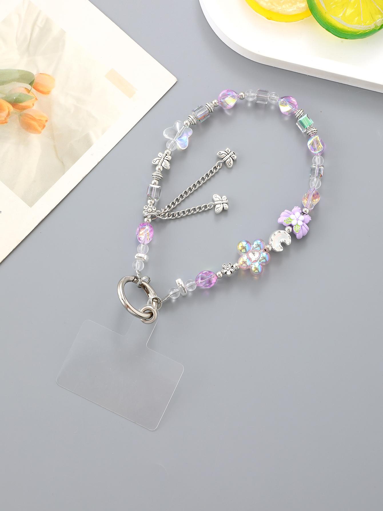 

Creative New Acrylic Hug Bear Wrist Style Heart Pendant Anti Loss Mobile Phone Pendant Accessory With Transparent Card ABS
