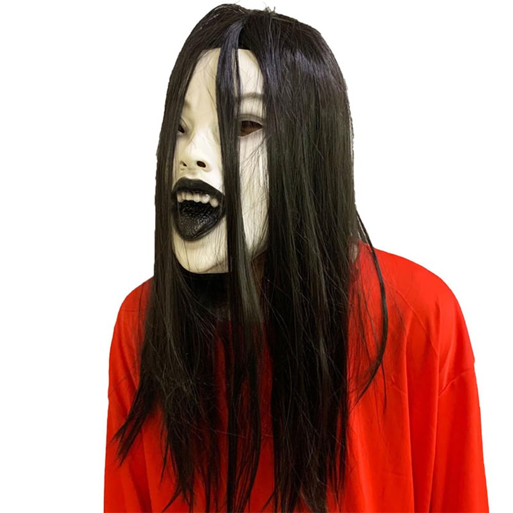 Horror Halloween Realistic Scary Female School Haunted House [MADDEY] Mask, Cosplay, Ghost/Monster Mask, Mask, Festival,