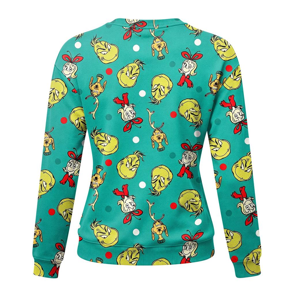 Women's Casual Christmas Print Neck Sweatshirt