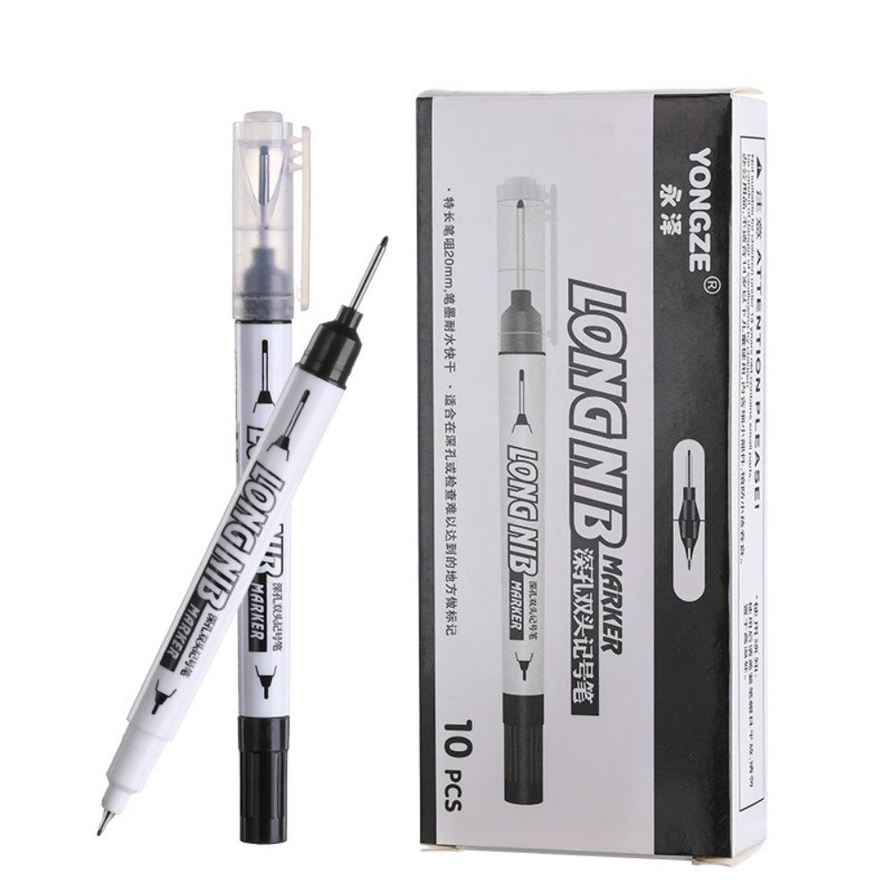 Marker de construcție 4 culori cu vârf dublu, marker pentru găuri adânci, specific pentru tâmplar