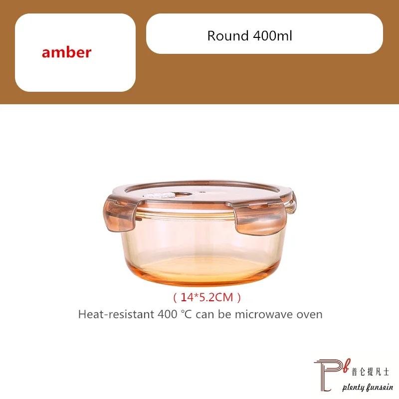 Glass Fresh-Keeping Box, Microwave Oven Heating Special Bento Box, Lid Lunch Box