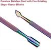 RONAVO Cuticle Trimmer with Cuticle Cuticle Glass Nail Blind Spot Durable Manicure and Pedicure Tool for Fingernails and Chameleon Pusher, Cutter,