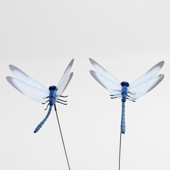 25Pcs Fake Dragonfly Garden Stake Decoration Indoor Outdoor Yard Lawn Patio Artificial Dragonfly Stake Planter Pot 3D Simulation Dragonfly Ornament
