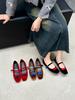 Fashion IPPEUM Mary Jane Kawaii Flat Shoes Women Round Toe Buckle 2025 New Velvet Ballet Flats