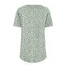 Women's Fashion Casual Pleated V Neck Short Sleeve T-Shirt Tops
