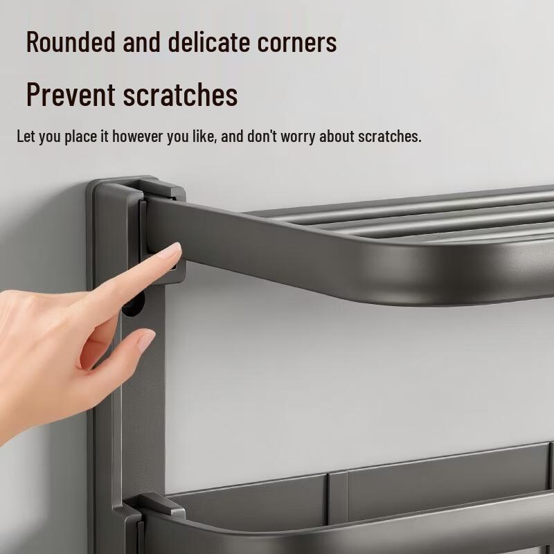 Royalstar Carbon Steel Bathroom Foldable Towel Rack