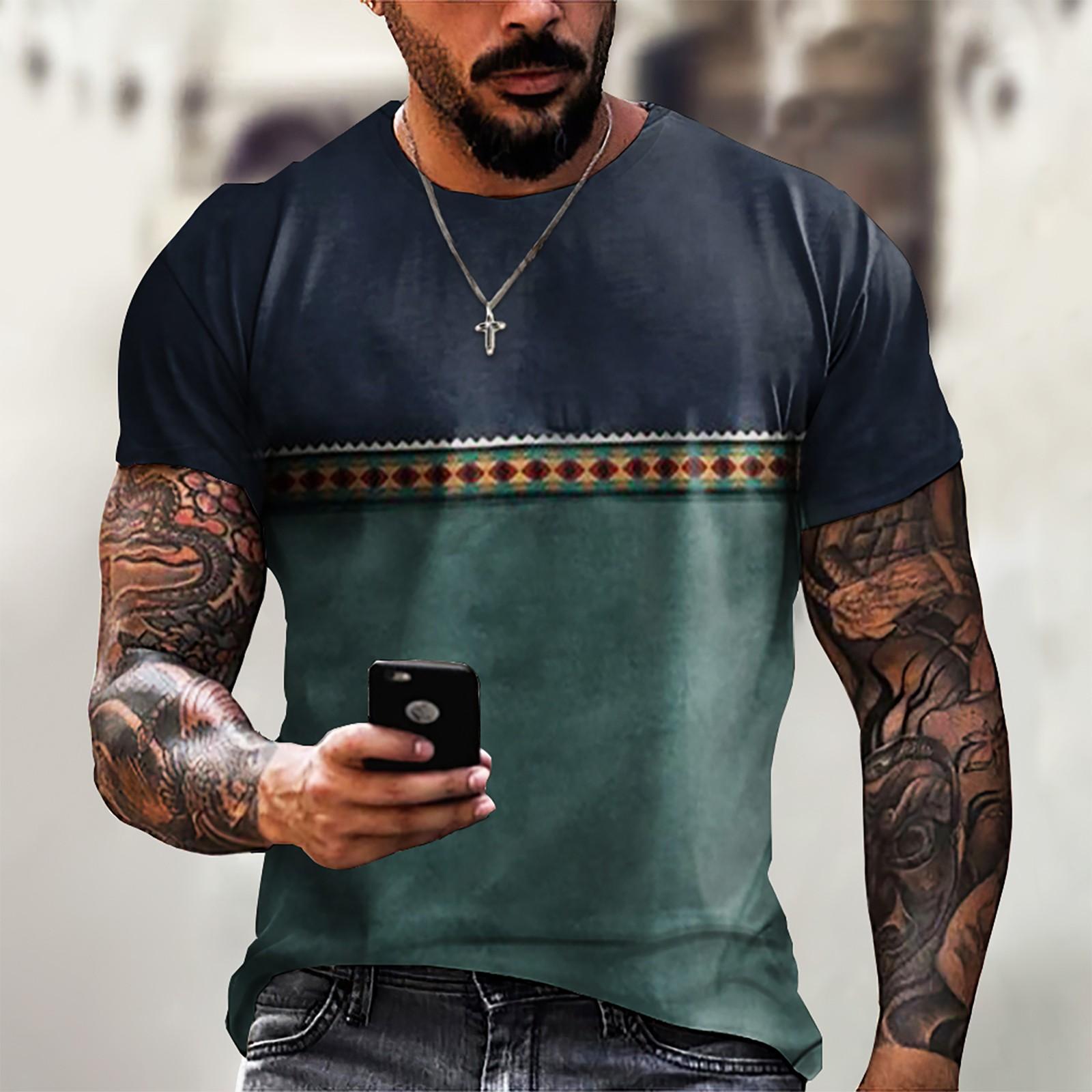 

Мужская повседневная футболка с короткими рукавами и нижней рубашкой с рукавами реглан XL