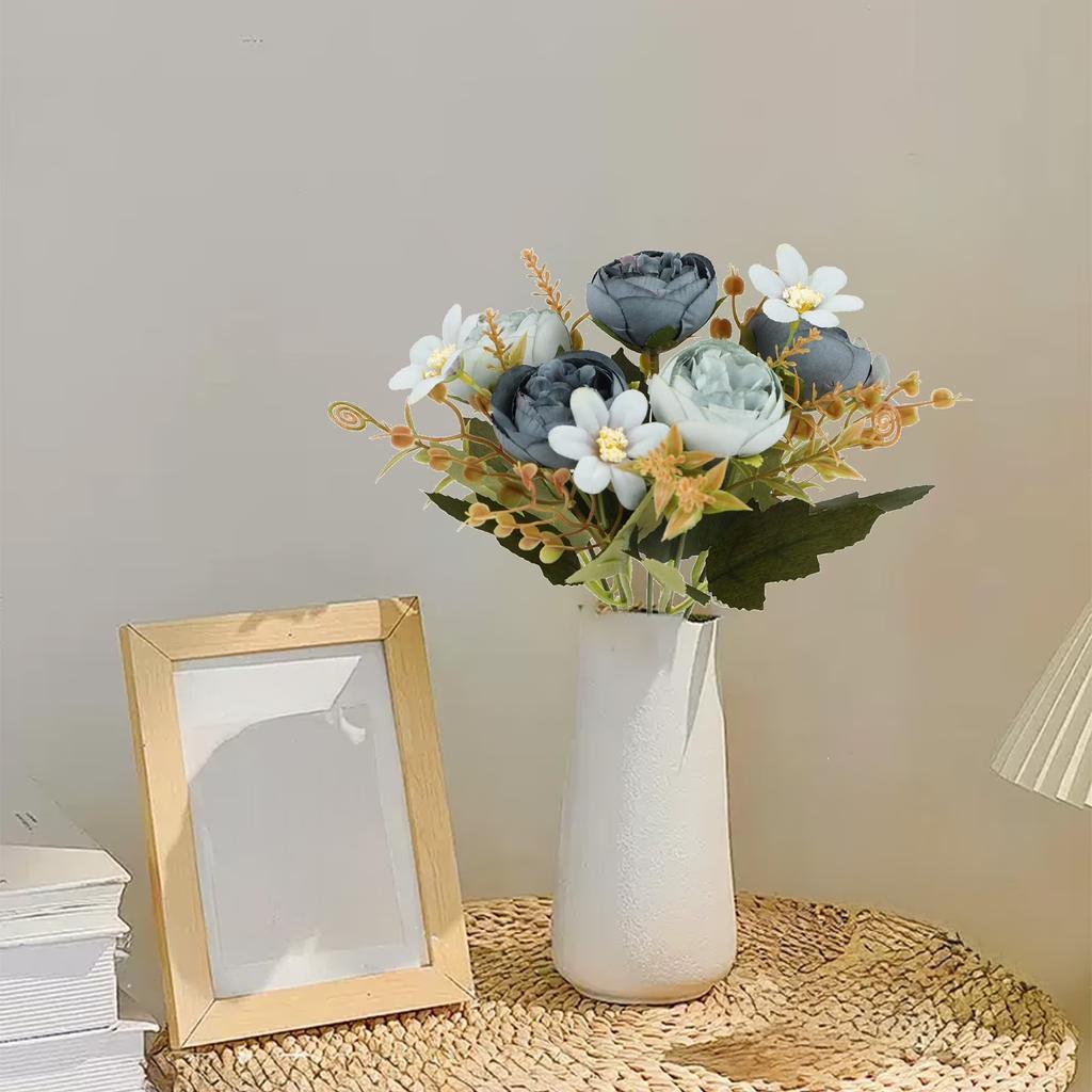 Fake Roses, Artificial Flowers Realistic Silk Faux Rose With Stems For Wedding Decoration Anniversary Bridal Bouquet Floral Arrangement