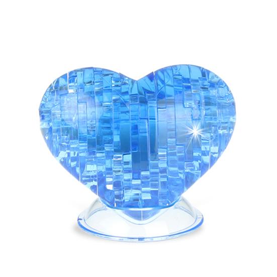 3D Crystal Love Heart Puzzle Jigsaw Model Blocks Gadget Children DIY IQ Toy