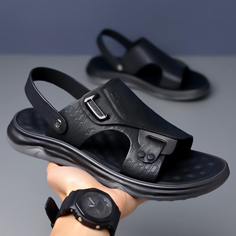 Men Fashion  Anti Slip Rubber Soft Sole Casual Beach Shoes Sandals Brand Outdoor Comfortable and Breathable Dual Purpose Sandals