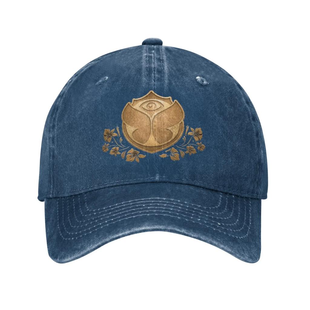 Unisex Women Vintage Tomorrowlands Logo  Printed Hats Casual Distressed Washed Retro Baseball Cap Adjustable