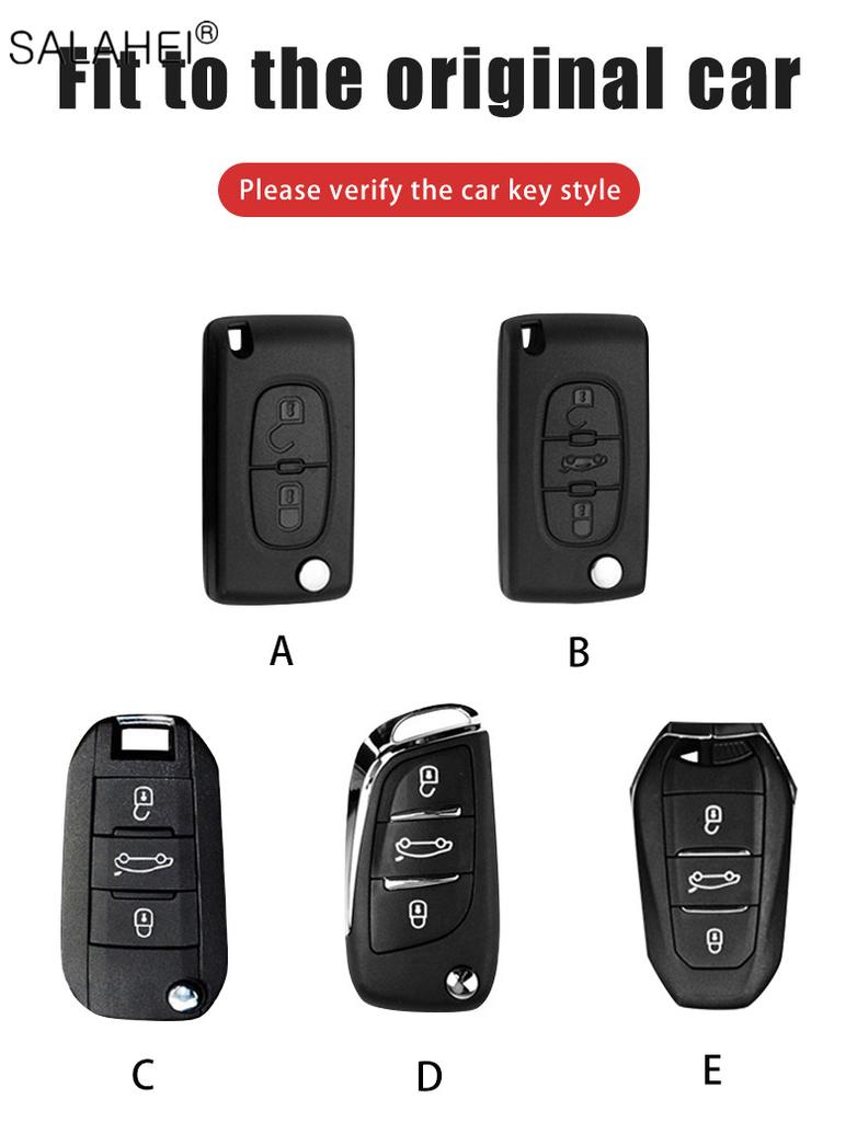 AALY1 New Leather Car Key Case Remote Cover For Peugeot 208 308 T9 508 2008 For Citroen C4 For Opel Corsa Crossland X Auto Accessories