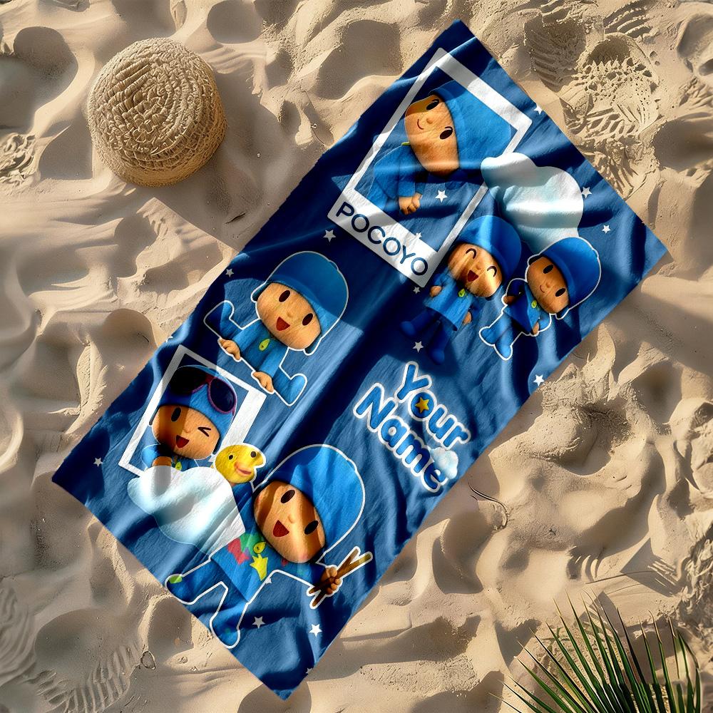 Pocoyo Personalized Text Beach Towel High Absorbency Quick-Dry
