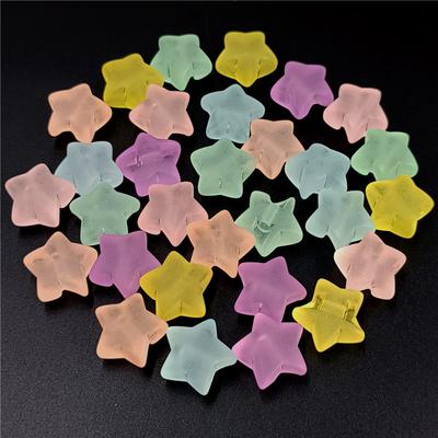 Takı Küpe Yapımı İçin Yaratıcı Boncuklar DIY Aksesuarları Arka Delik Şeftali Kalp 10 Adet Mat Buzlu Pentagram Moda Yıldızı