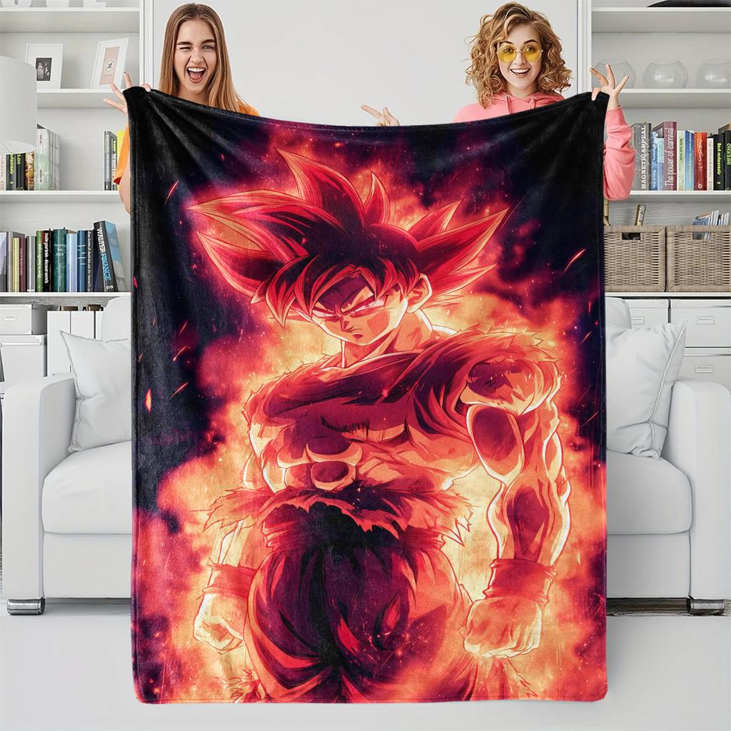 Anime  3D Dragon Ball Print Blanket Multifunctional Cover Blanket Soft Flannel Blanket Gift Blanket for Home Outdoor Leisure
