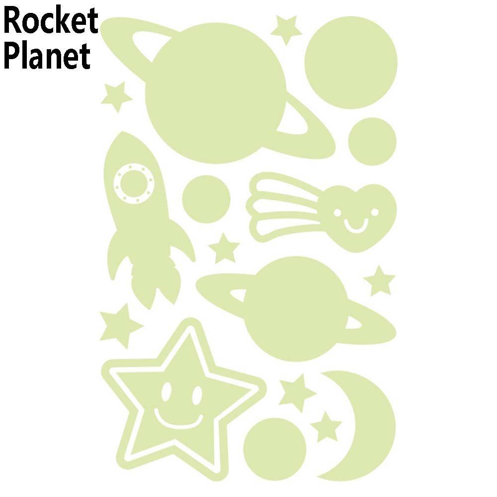 202Pcs Fluorescent Wall Sticker Glow In Dark Decal Stickers Stars Dots Bubble 3D Bedroom Ornament  Luminous DIY Kids Room Decor