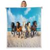 Feelyou Sunflower Fleece Throw Blanket Botanical Floral Plush Blankets and Throws Yellow Sunflower Cows Print Sherpa Blanket for Women Soft