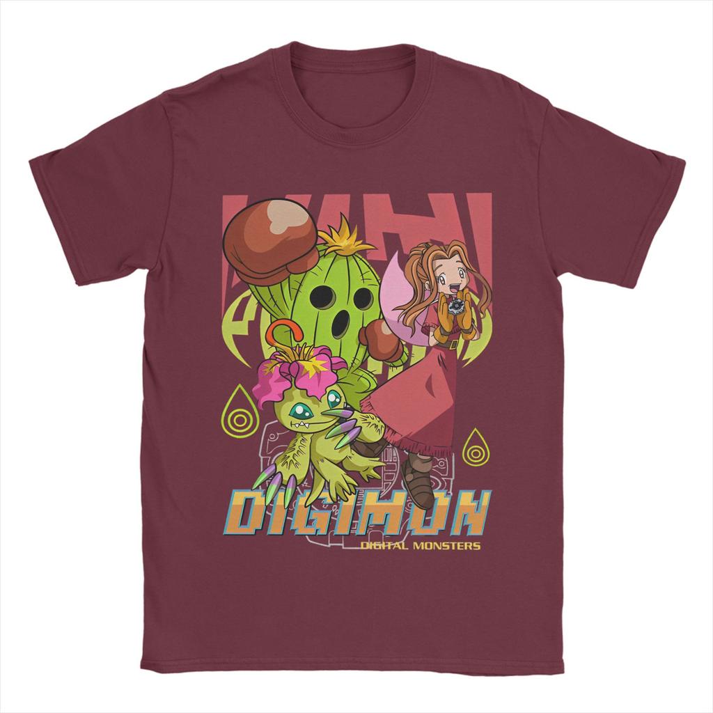 Unisexs Digimon Lilimon Tachikawa Mimi T Shirts Adventure Anime Pure Cotton Merchandise Novelty Short Sleeve Tee Gift Tshirts