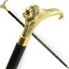 Solid Brass Lion Head Vintage Designer Wooden Walking Stick Cane Antique Gift