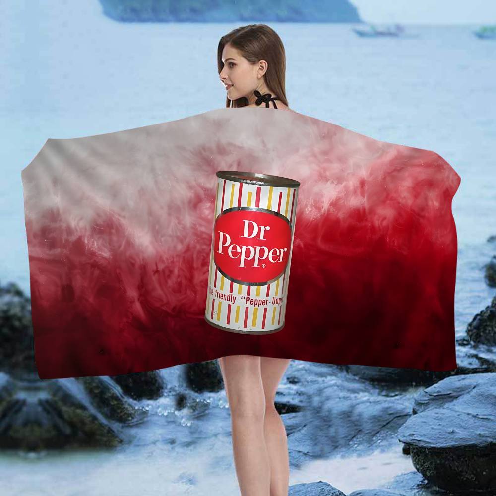 Erfrischungsgetränk Marke D-Dr P-Pepper Badetuch Mikrofaser Weich Wasserabsorbierend Atmungsaktiv Für Dekorative Cartoon Strandtuch
