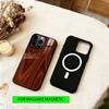 Natural Wood Phone Case For iPhone17,16,15,14,13,12,11 Plus,Pro Magnetic with Magsafe Wireless Charging