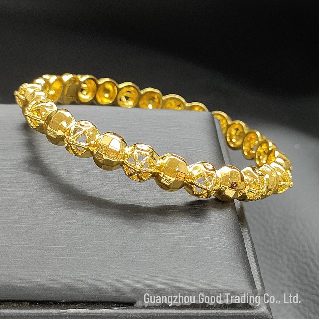 24K Gold-Plated Bollywood Bride Bracelet: Women's Bridal Jewelry