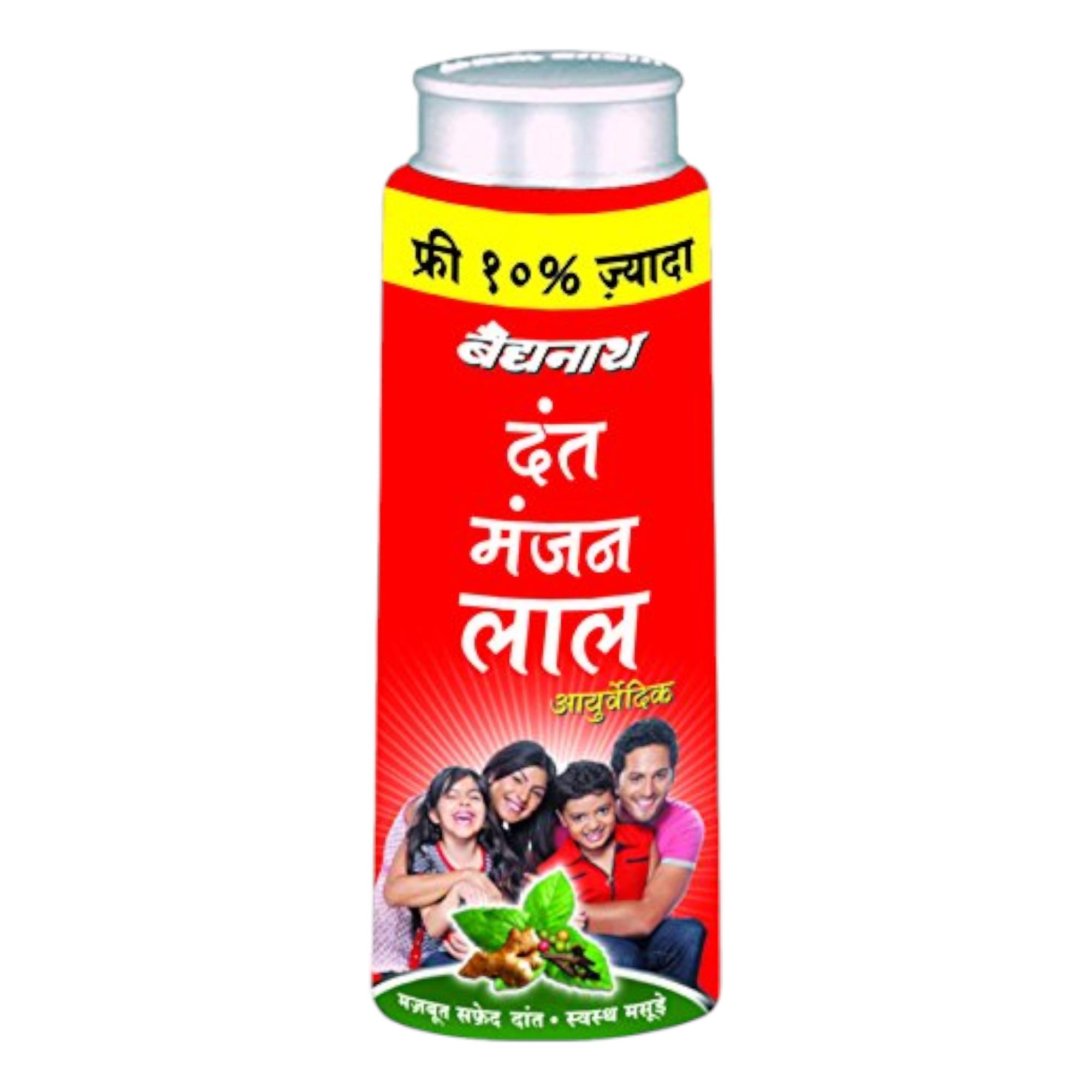 

Baidyanath Dant Manjan Lal Травяная зубная пудра 200 г Упаковка для ухода за полостью рта и укрепления десен