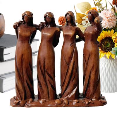 Celebrates Friendships 4 Sisters Sculpture Resin Friendship Decoration Sisters Love Ornaments Gifts For Female Friends