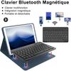 Coque Clavier pour iPad Air 3 10,5" / iPad Pro 10,5" - Bleu Marine avec Clavier Bluetooth + Souris + Stylet