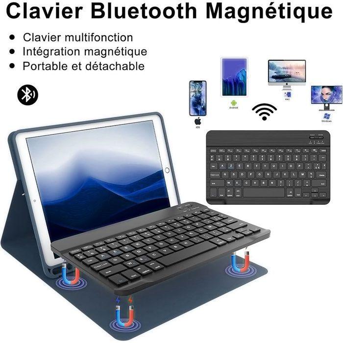 Coque Clavier pour iPad Air 3 10,5" / iPad Pro 10,5" - Bleu Marine avec Clavier Bluetooth + Souris + Stylet