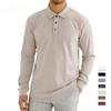 Spring and Autumn Versatile Casual Long Sleeve Solid Color Top for Boys, Undercover and Polo Shirt