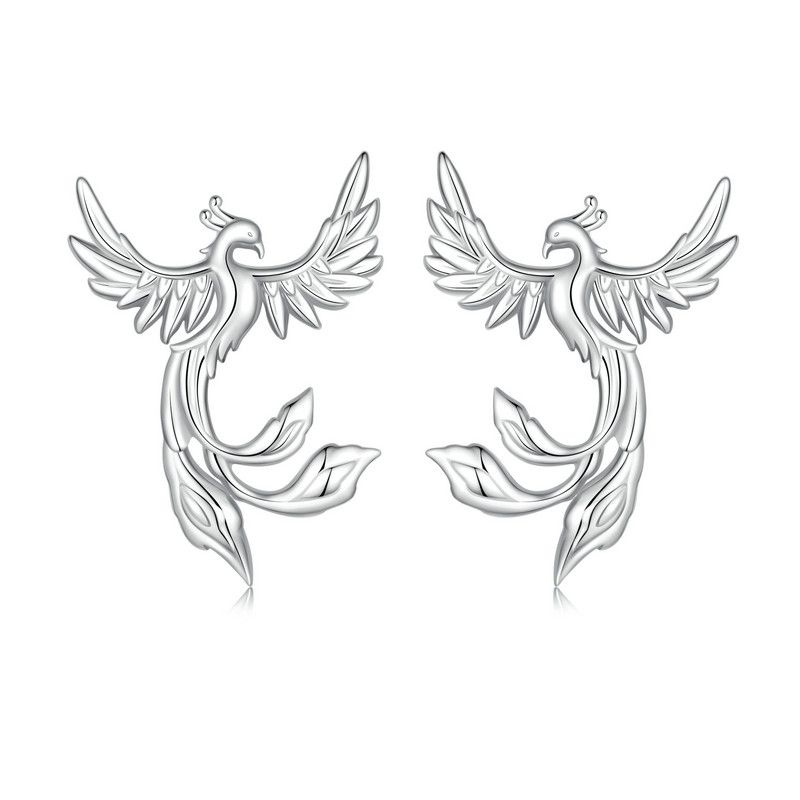 925 Silver Mini Flower Butterfly Bird Bee Stud Earrings Rainbow Moonstone Kitty Cat Ear Studs Girl Party Jewelry