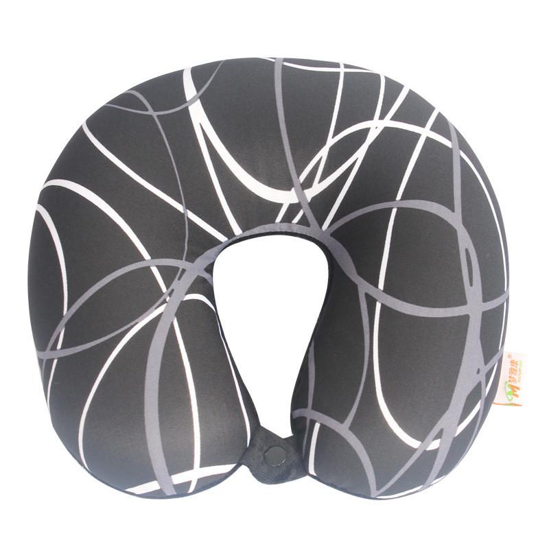 U Shape Travel Pillow With Printed Design For Adults Comfort And Support