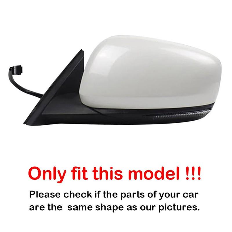 Para Renault Koleos 2016 2017 2018 - Cubierta de Espejo Lateral Retrovisor de Coche de ABS Tapa de Ala Carcasa Exterior de Puerta Adhesivo Decorativo