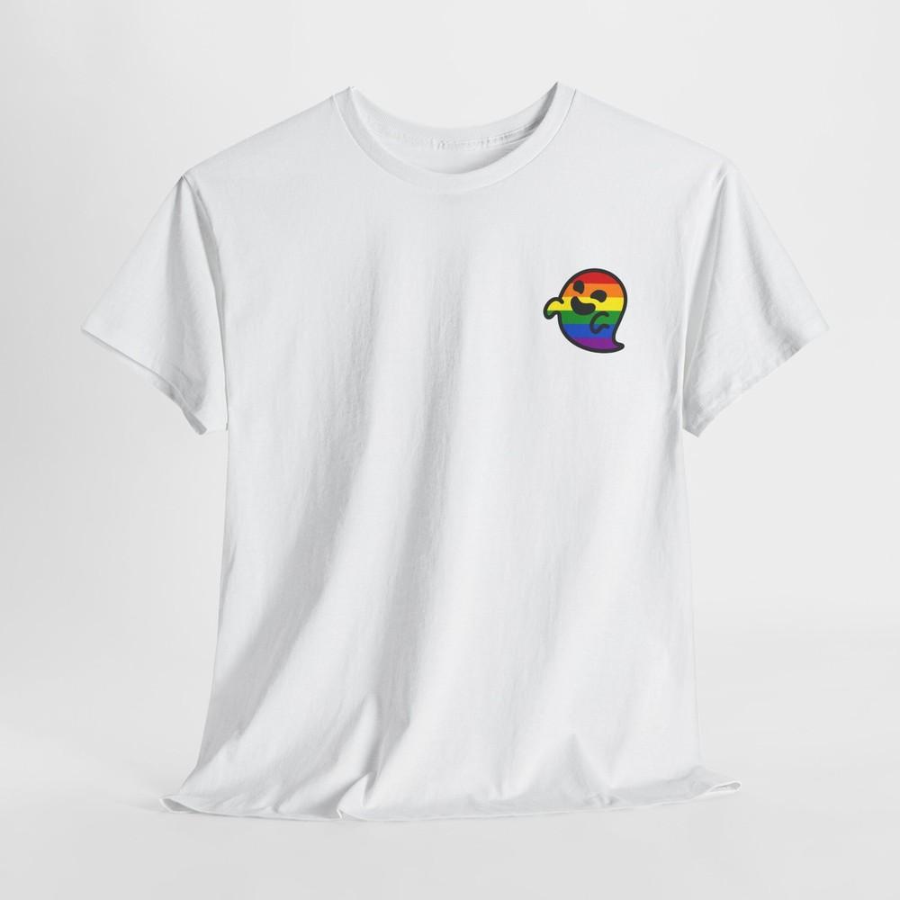 Gaysper Rainbow Ghost LGBT Unisex Tshirt Tops Tee, LGBTQ Pride Shirt, Rainbow Flag Symbol
