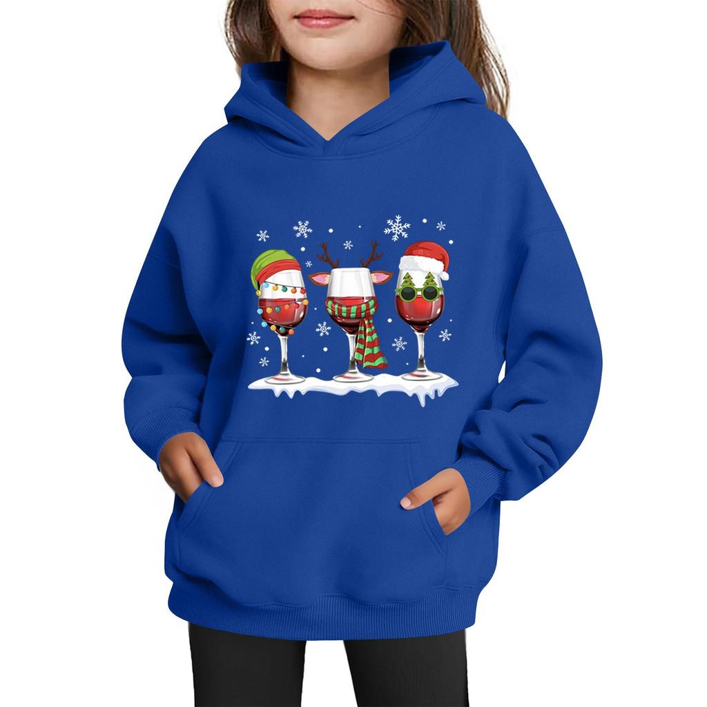 Sweatshirts For Teen Girls Hoodies Long Sleeve Drawstring Pullover Cute Printed Oversized Hoodie Christmas