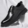 Leather Shoes Men's Low-top Trendy Casual Dress Shoes Men's British Style Groom Wedding Shoes 2025