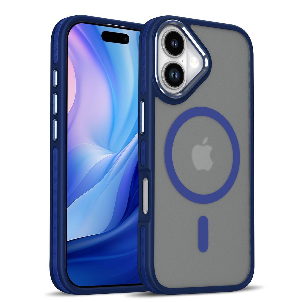 For IPhone17 Phone Case Anti-collision Stripes for Apple 15 Magnetic Skin-feel Matte Protective Case