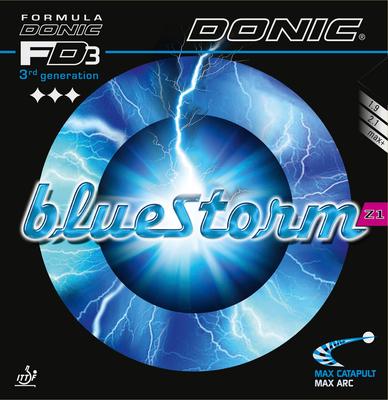 DONIC stolní tenisový zádový box z měkké gumy Blue Storm Z2 AL087 Black (AB) 2.1