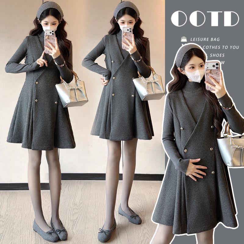 Korean-Style French Chic Wool Dress & Sweater Set for Autumn/Winter XL