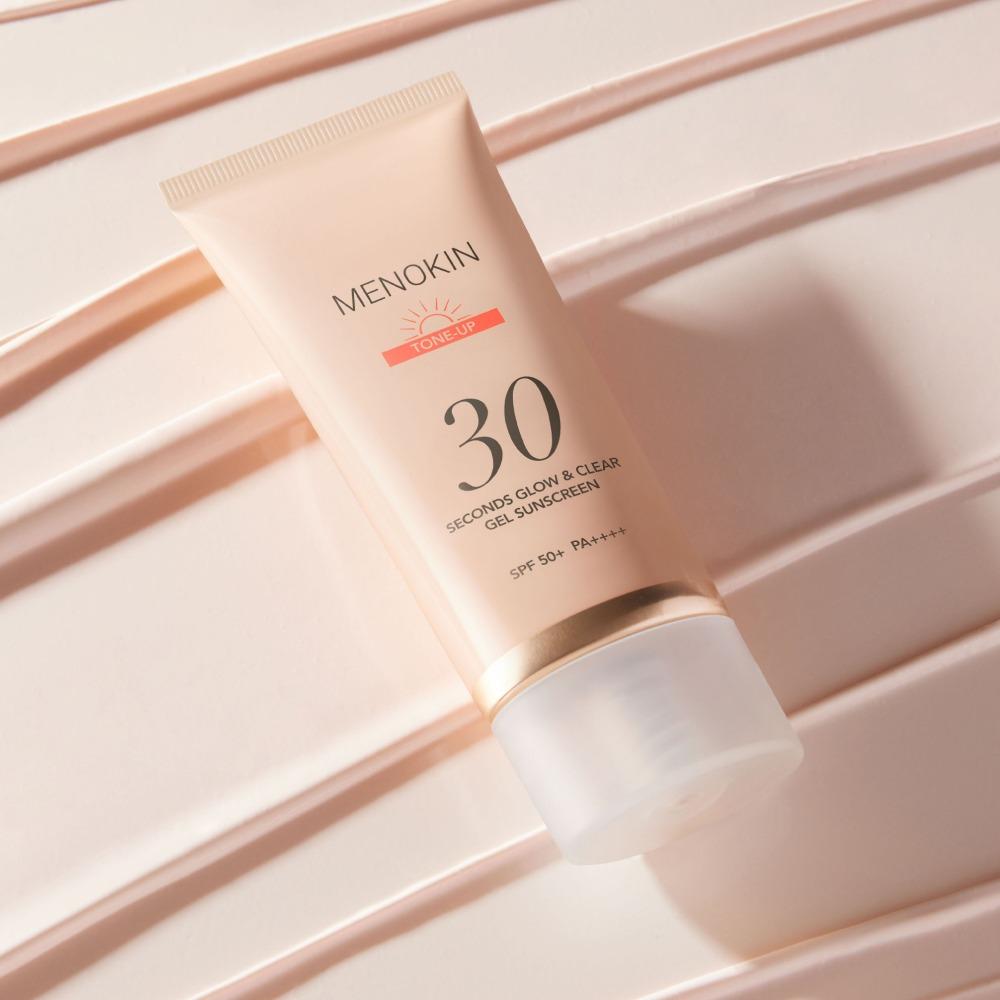 Menokin 30-Seconds Glow and Clear Gel Sunscreen Tone Up Hydrating Radiance 50ml