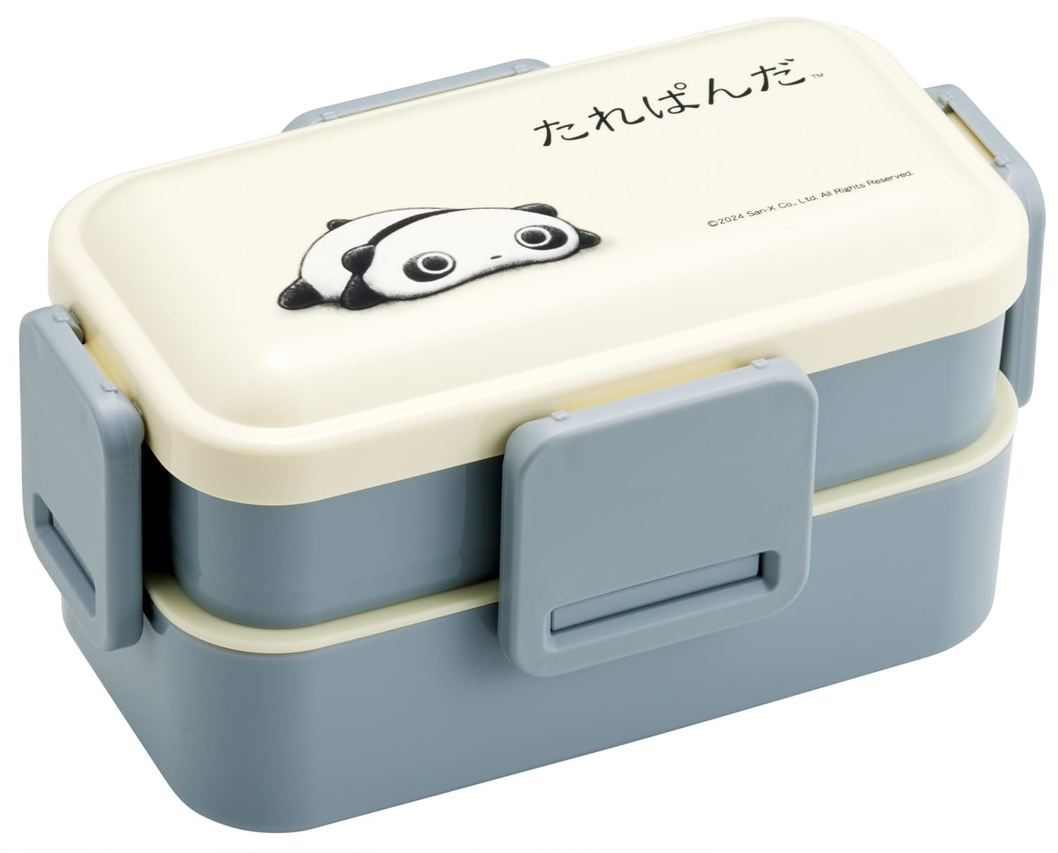 

Skater Lunch Box, 2-Tier, 600ml, for Women, Made in Japan, with a Soft Dome-Shaped Lid, Dishwasher and Microwave Safe, Tarepanda Design (PFLW4AG-A)