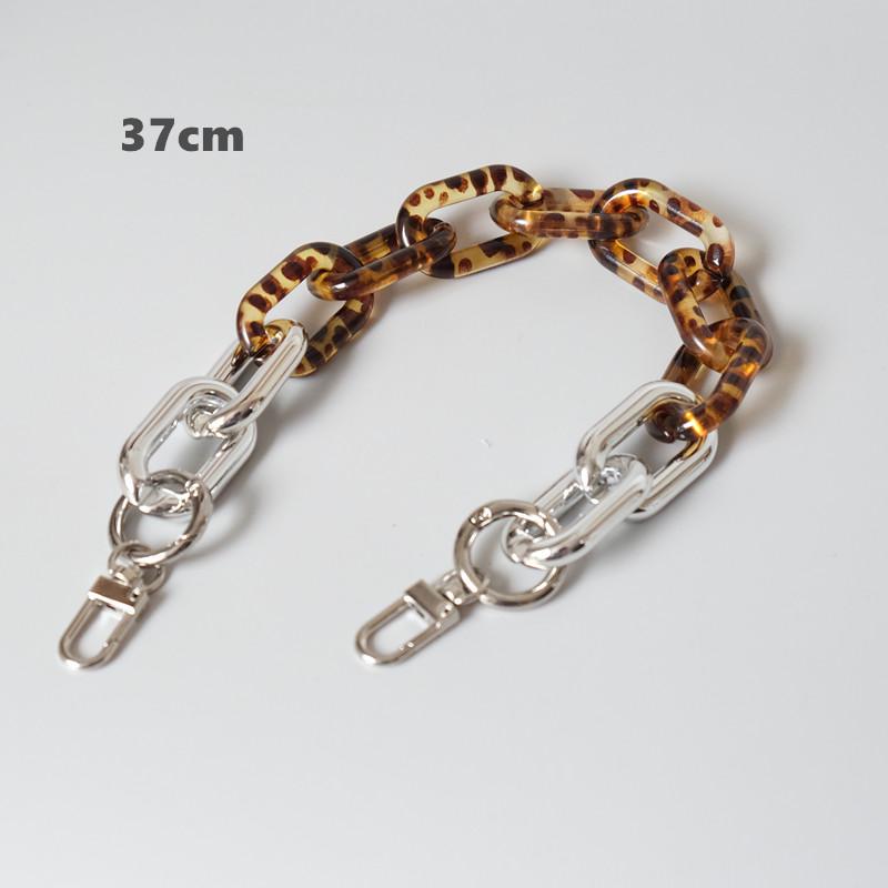 New Fashion Woman Bag Accessory Detachable Part Replacement Chain Leopard Gold Silver Acrylic Strap Women Shoulder Handle Chain