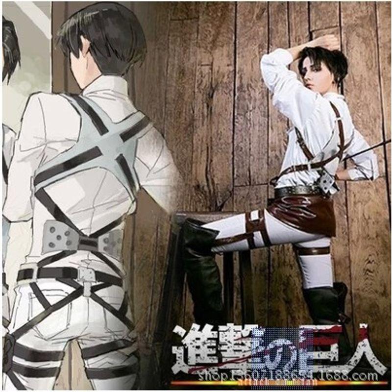 

Attack on Titan Cosplay Mikasa Eren Soldier-In-Chief Survey Corps Full-Body Belt Gear in Stock Belt Set One size fits all
