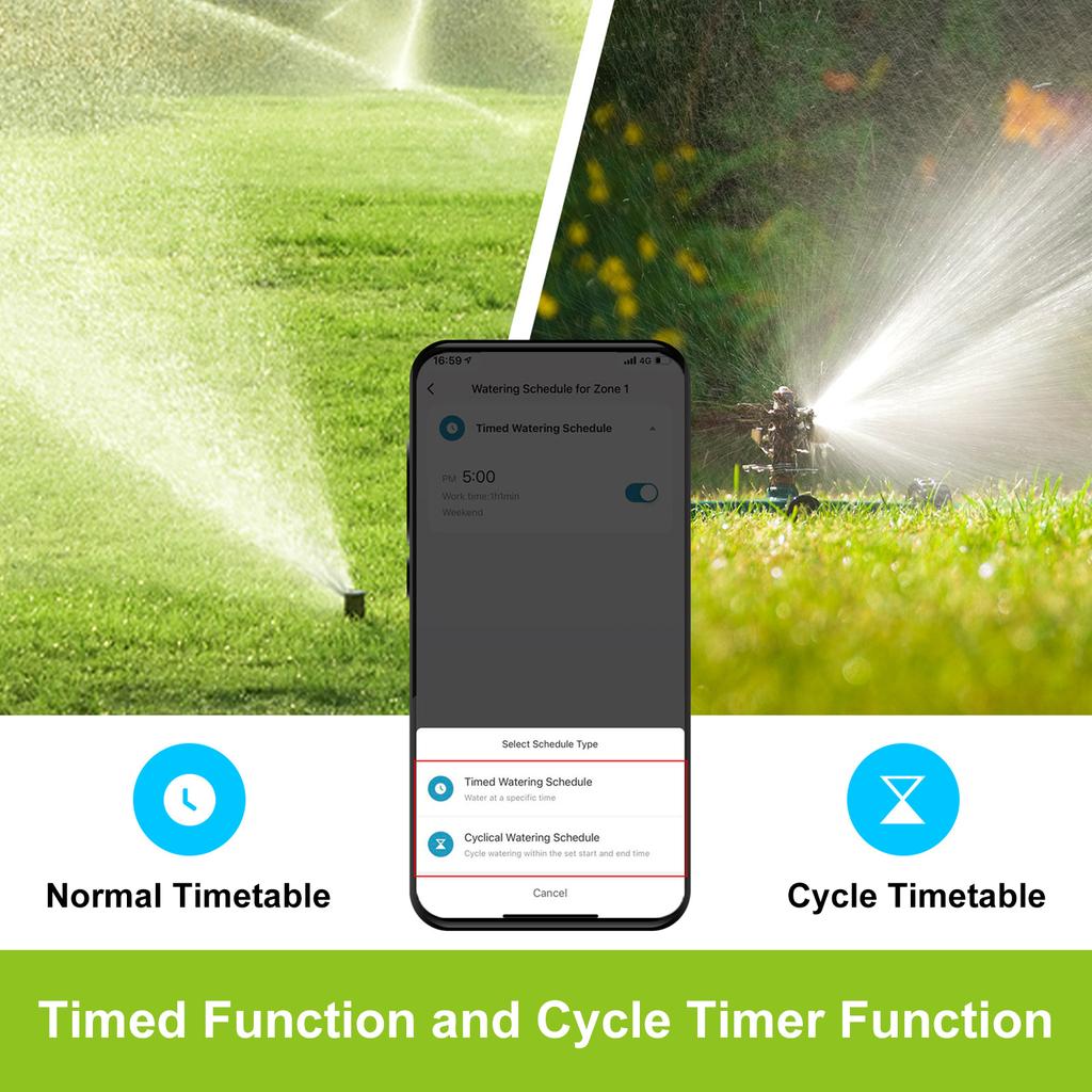 BT Irrigation Timer Double Outlet Water Valve for Garden Lawns and Yard Watering System Control EU